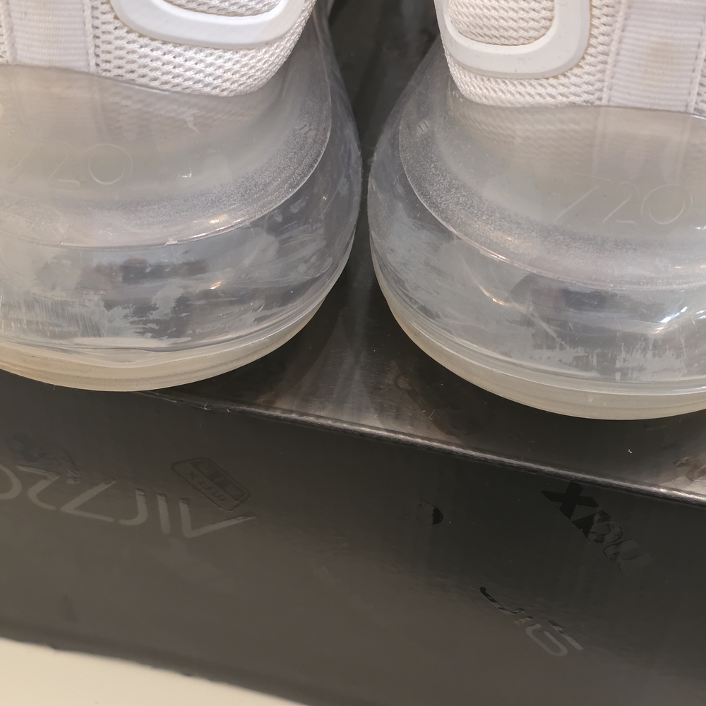 Nike Air Max 720 White and Gray Sneakers - Picture 4 of 8